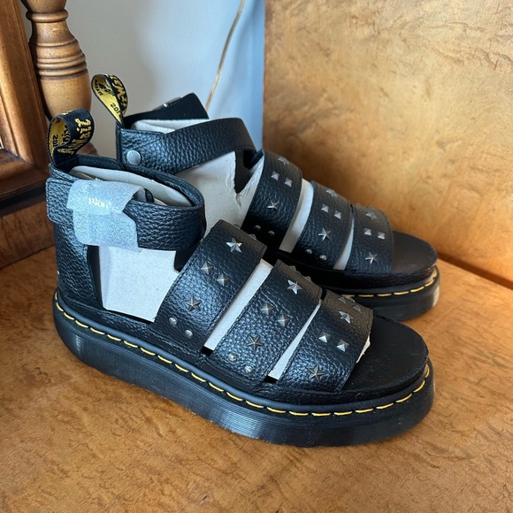 NWT Dr. Martens Black Clarissa II Quad Sandals with Stud Accents in size USW9 - Picture 3 of 7